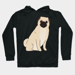 Cute Pug illustration Hoodie